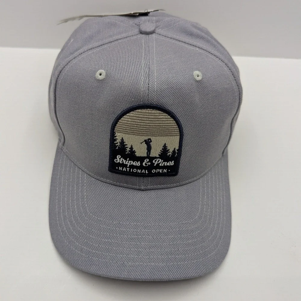 Adidas Golf Stripes & Pines National Open Snapback Hat Grey LGREYH JX2337 OSFM
